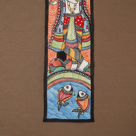 Handpainted madhubani painting by hira devi (30 x 5 in) 48