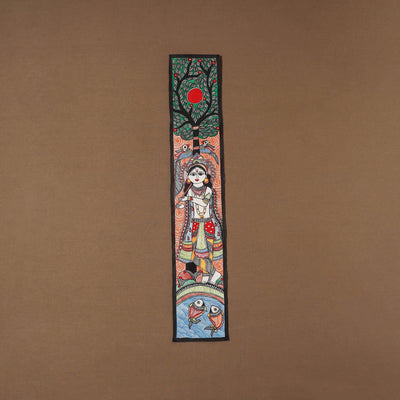 Handpainted madhubani painting by hira devi (30 x 5 in) 48