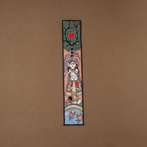 Handpainted madhubani painting by hira devi (30 x 5 in) 48