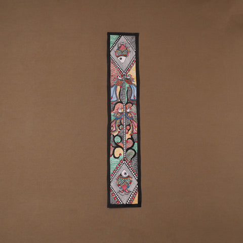 Handpainted madhubani painting by hira devi (30 x 5 in) 49