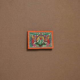 Handpainted madhubani painting by hira devi (4 x 5 in) 152