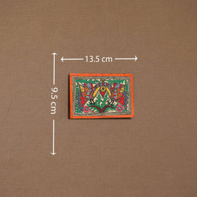 Handpainted madhubani painting by hira devi (4 x 5 in) 152