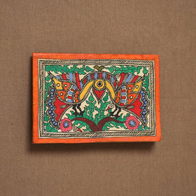 Handpainted madhubani painting by hira devi (4 x 5 in) 152