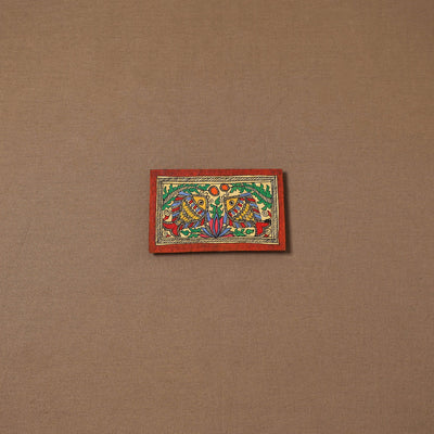 Handpainted madhubani painting by hira devi (4 x 5 in) 153