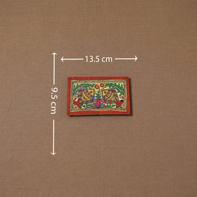 Handpainted madhubani painting by hira devi (4 x 5 in) 153