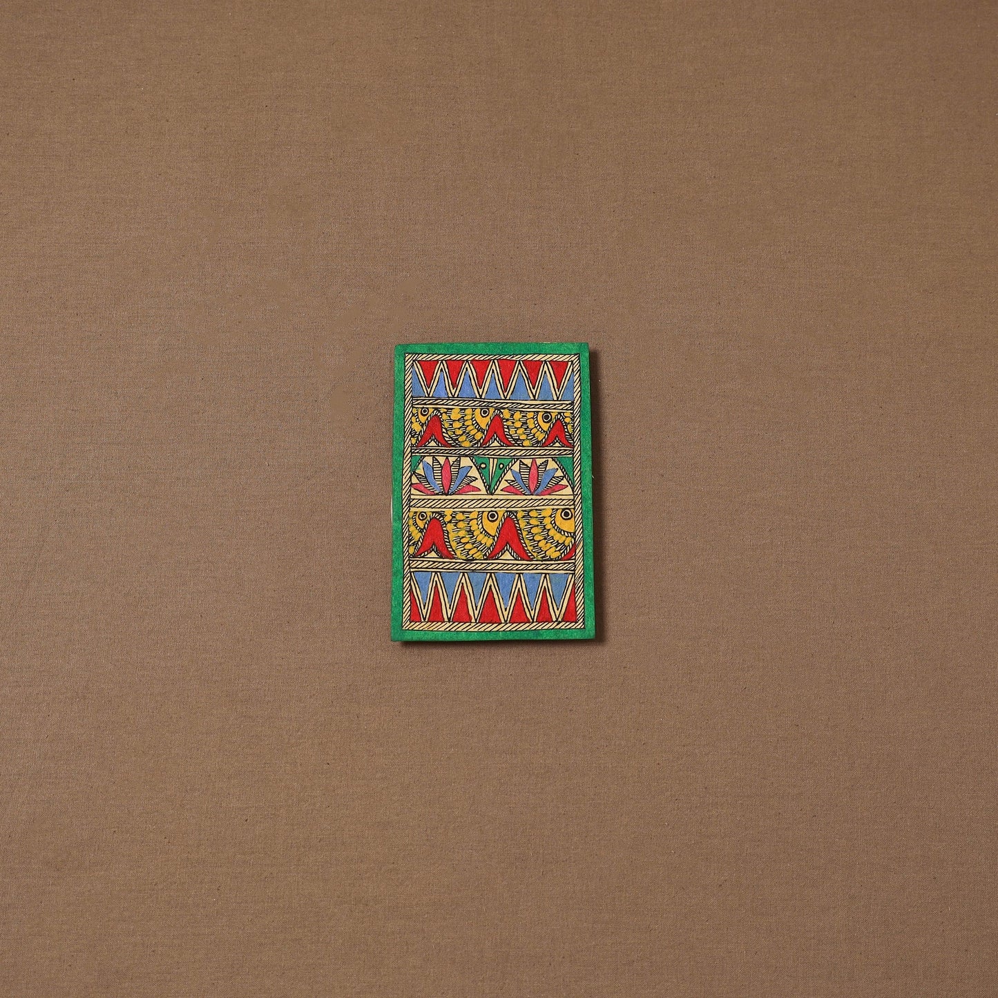 Handpainted madhubani painting by hira devi (5 x 4 in) 155