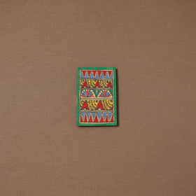 Handpainted madhubani painting by hira devi (5 x 4 in) 155