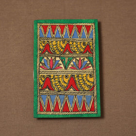 Handpainted madhubani painting by hira devi (5 x 4 in) 155