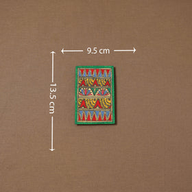 Handpainted madhubani painting by hira devi (5 x 4 in) 155