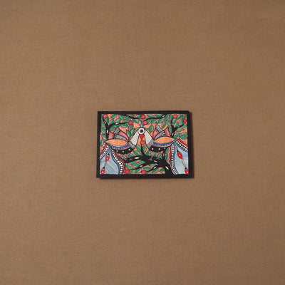 Handpainted madhubani painting by hira devi (5 x 7 in) 145