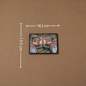 Handpainted madhubani painting by hira devi (5 x 7 in) 145