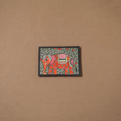 Handpainted madhubani painting by hira devi (5 x 7 in) 146