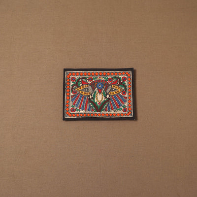 Handpainted madhubani painting by hira devi (5 x 7 in) 182