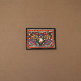 Handpainted madhubani painting by hira devi (5 x 7 in) 182