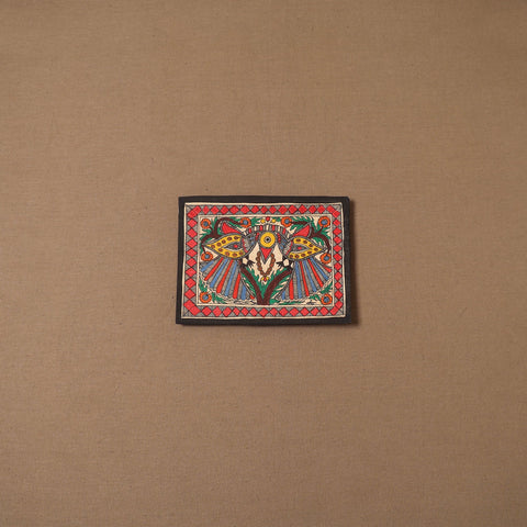 Handpainted madhubani painting by hira devi (5 x 7 in) 183