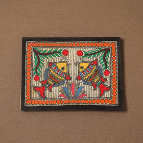 Handpainted madhubani painting by hira devi (5 x 7 in) 184