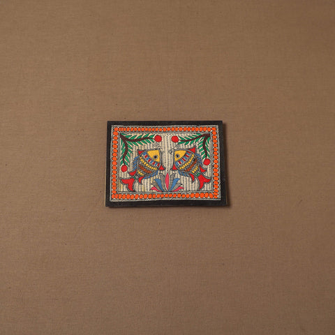 Handpainted madhubani painting by hira devi (5 x 7 in) 184