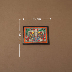 Handpainted madhubani painting by hira devi (5 x 7 in) 184