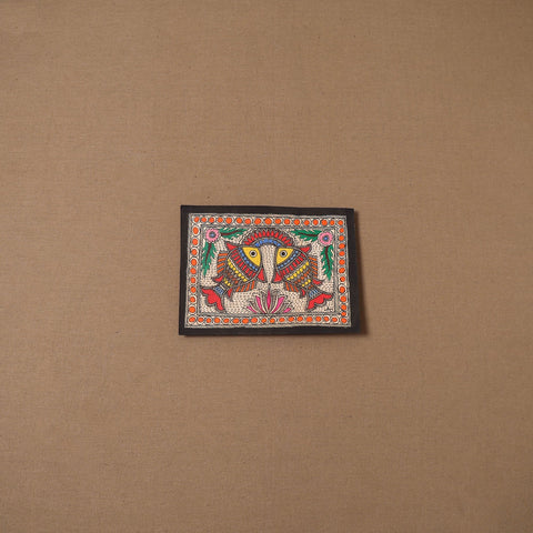 Handpainted madhubani painting by hira devi (5 x 7 in) 185