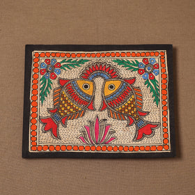 Handpainted madhubani painting by hira devi (5 x 7 in) 186