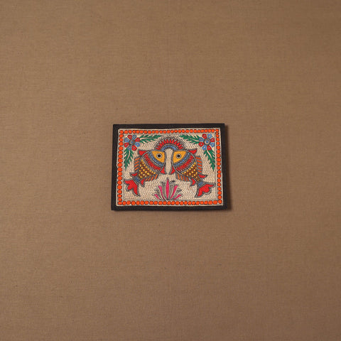 Handpainted madhubani painting by hira devi (5 x 7 in) 186