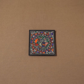 Handpainted madhubani painting by hira devi (6 x 6 in) 136