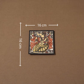 Handpainted madhubani painting by hira devi (6 x 6 in) 141