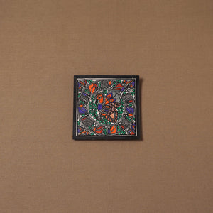 Handpainted madhubani painting by hira devi (6 x 6 in) 143