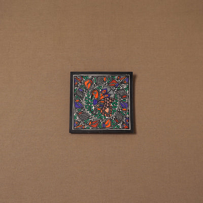 Handpainted madhubani painting by hira devi (6 x 6 in) 143