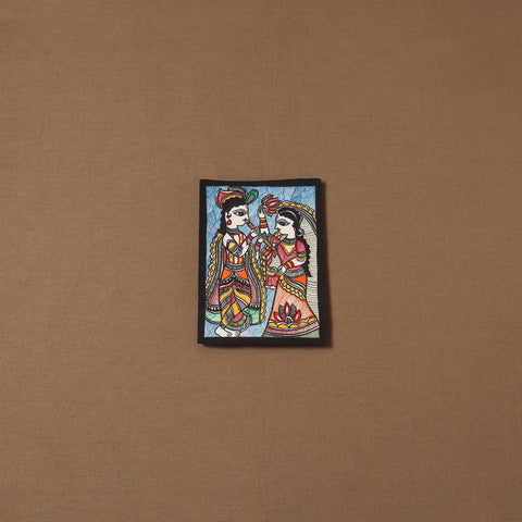 Handpainted madhubani painting by hira devi (7 x 5 in) 147