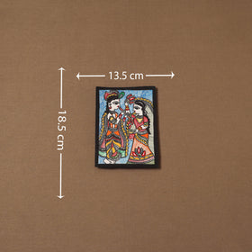 Handpainted madhubani painting by hira devi (7 x 5 in) 147