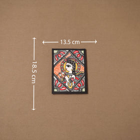 Handpainted madhubani painting by hira devi (7 x 5 in) 148