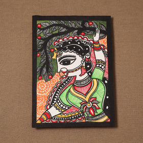 Handpainted madhubani painting by hira devi (7 x 5 in) 149