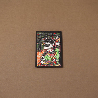 Handpainted madhubani painting by hira devi (7 x 5 in) 149