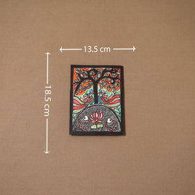 Handpainted madhubani painting by hira devi (7 x 5 in) 150