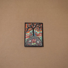 Handpainted madhubani painting by hira devi (7 x 5 in) 150