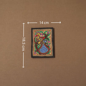 Handpainted madhubani painting by hira devi (7 x 5 in) 187