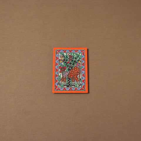 Handpainted madhubani painting by hira devi (7 x 5 in) 189