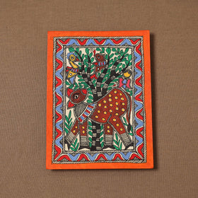 Handpainted madhubani painting by hira devi (7 x 5 in) 189