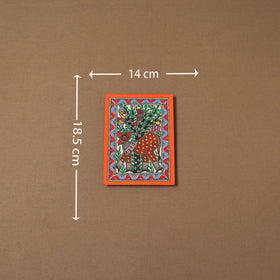 Handpainted madhubani painting by hira devi (7 x 5 in) 189