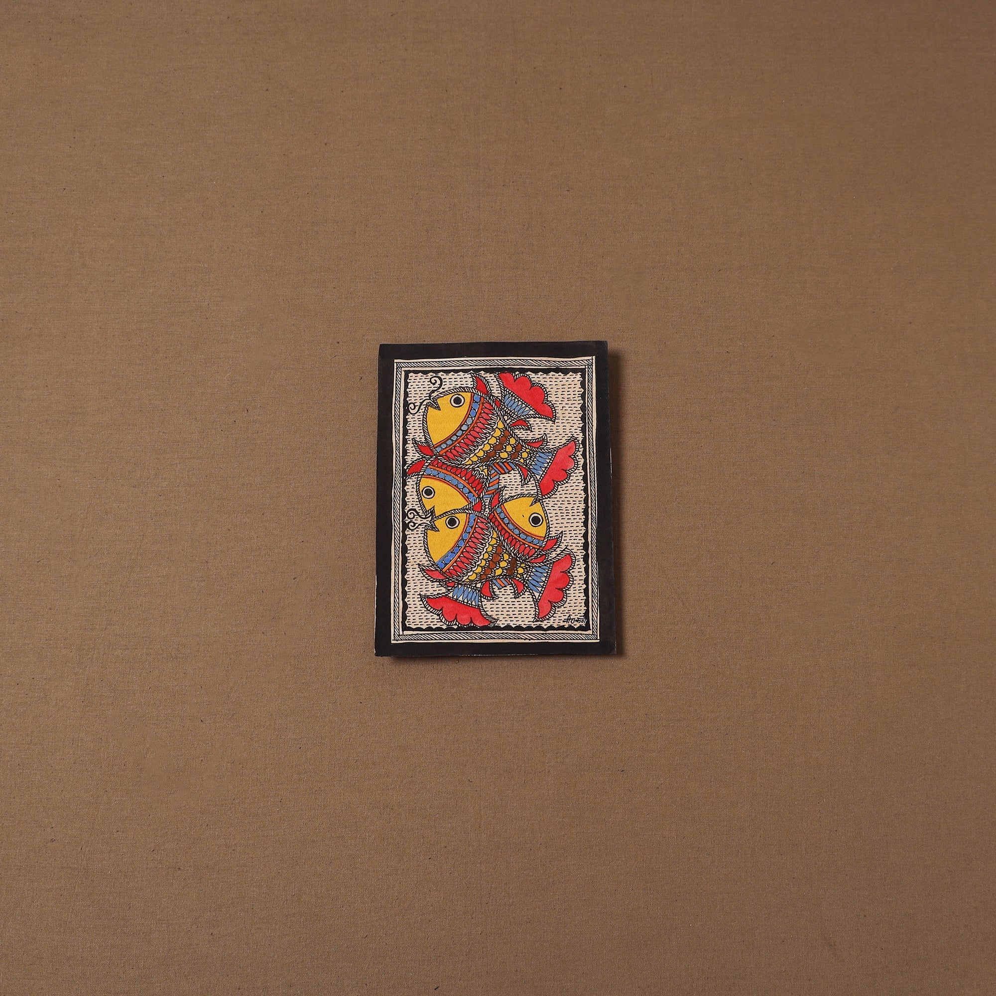 Handpainted madhubani painting by hira devi (7 x 5 in) 192