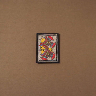 Handpainted madhubani painting by hira devi (7 x 5 in) 192