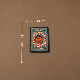 Handpainted madhubani painting by hira devi (7 x 5 in) 193