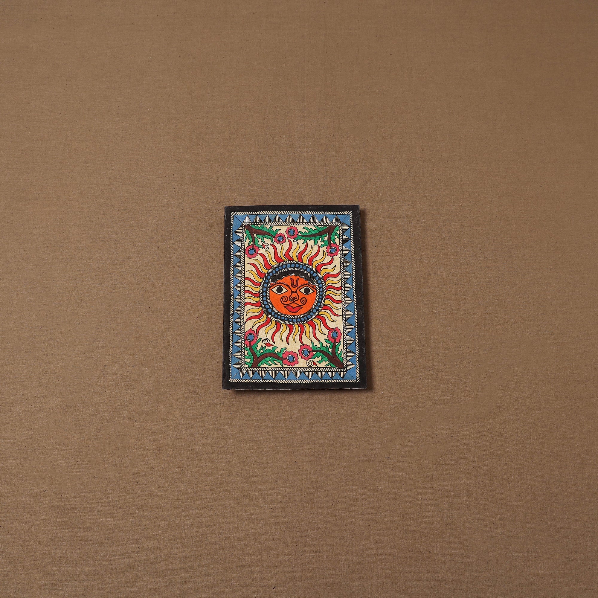 Handpainted madhubani painting by hira devi (7 x 5 in) 193