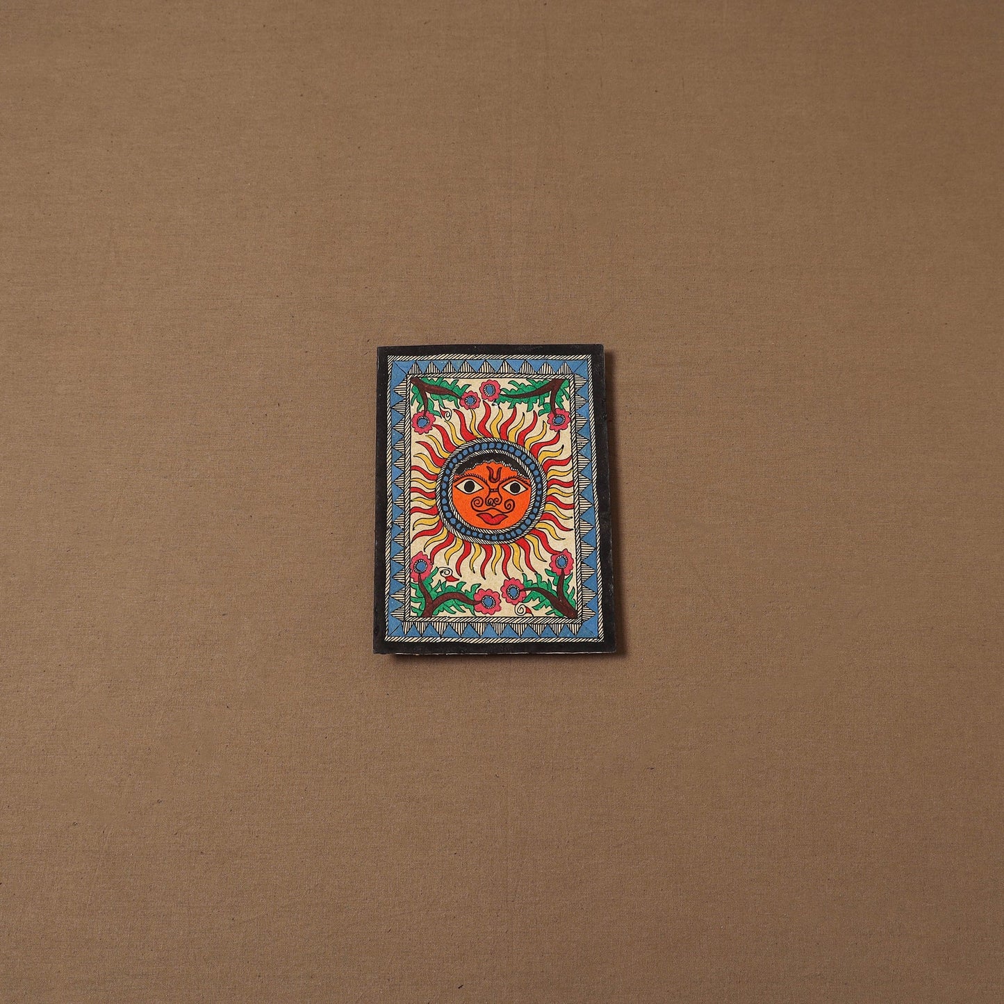 Handpainted madhubani painting by hira devi (7 x 5 in) 193