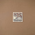 Handpainted madhubani painting by hira devi (7 x 7 in) 161