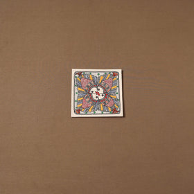 Handpainted madhubani painting by hira devi (7 x 7 in) 170