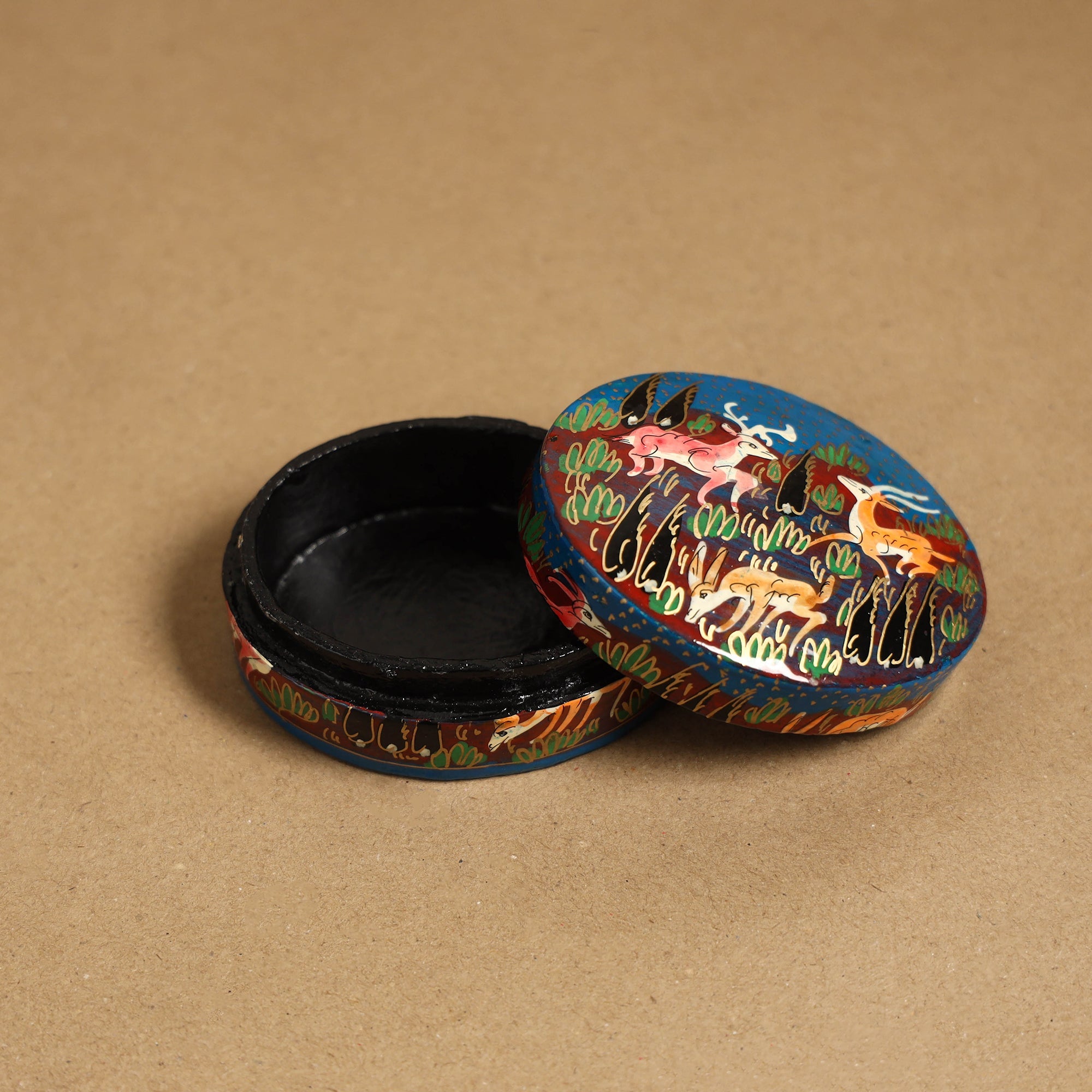 Multicolor - handpainted paper mache multipurpose box 06