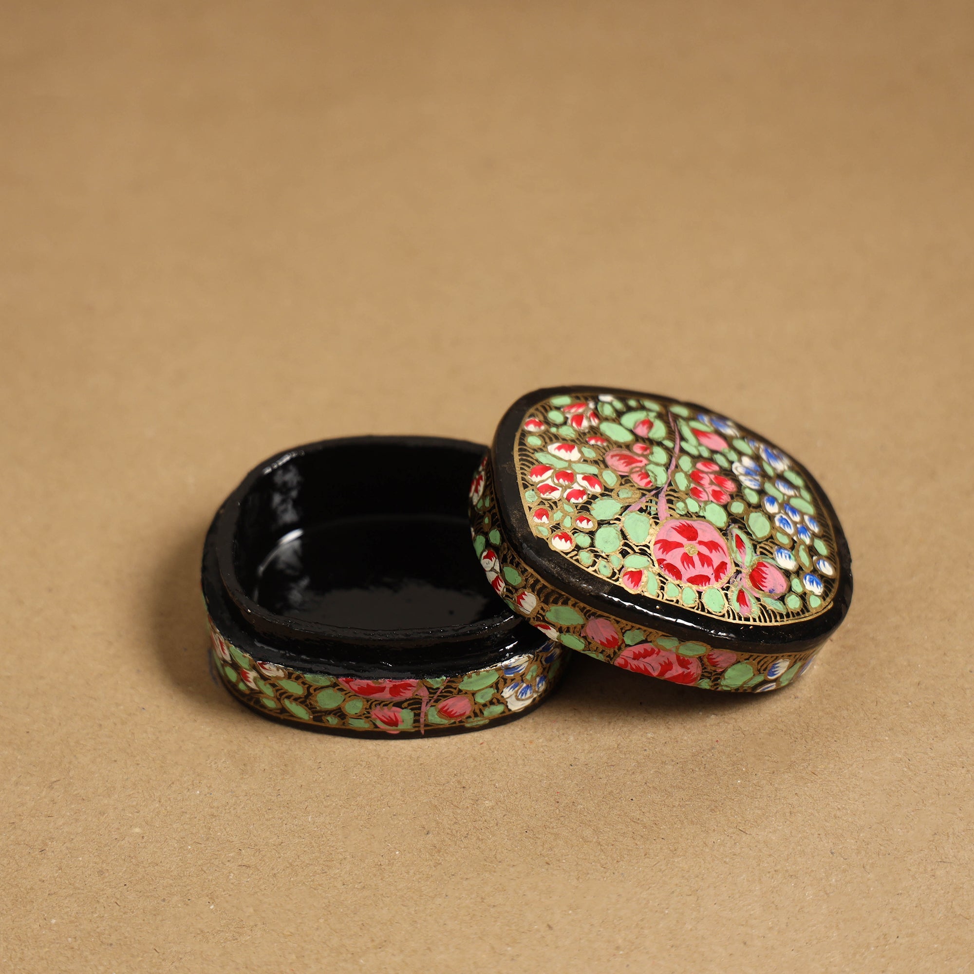 Multicolor - handpainted paper mache multipurpose box 08