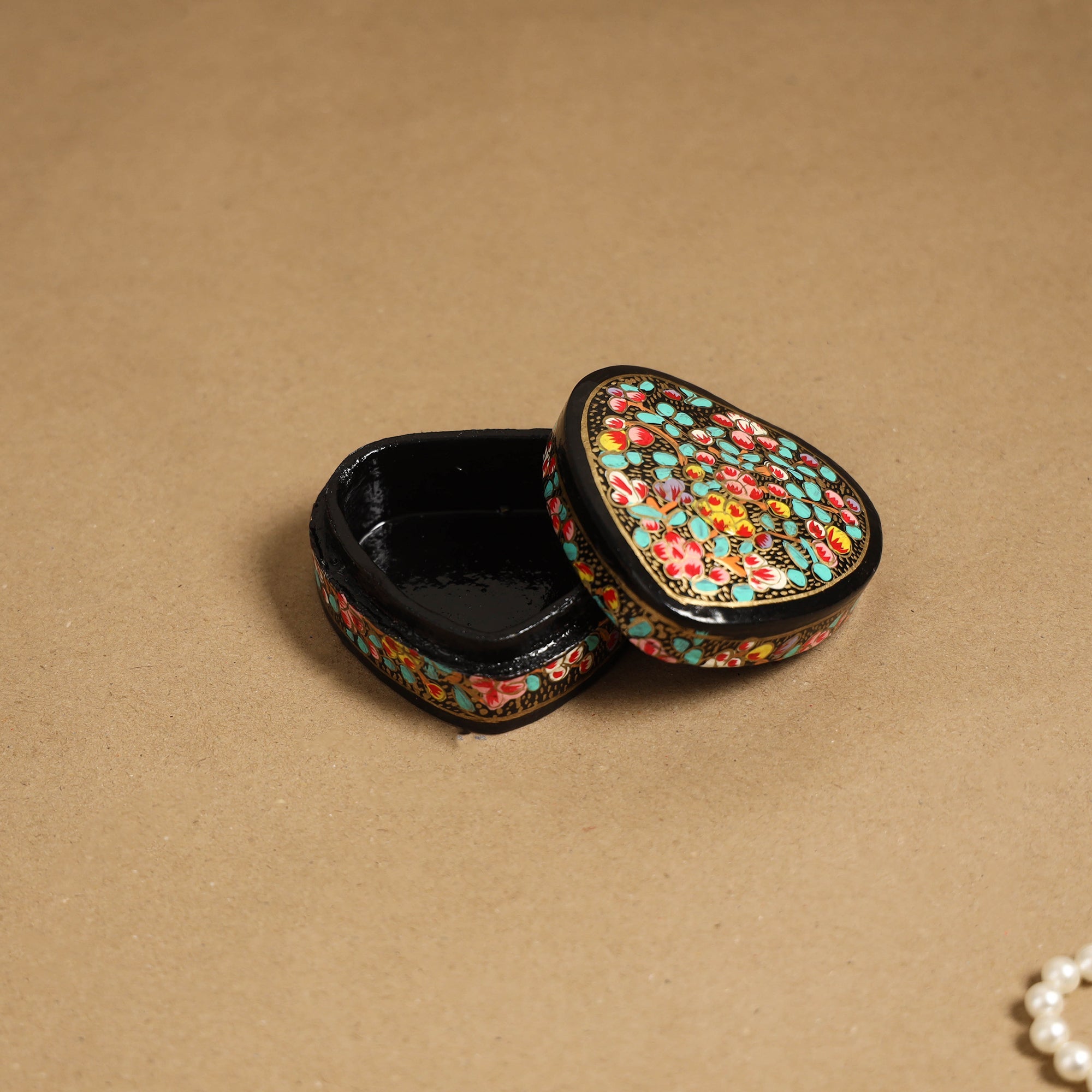 Multicolor - handpainted paper mache multipurpose box 14